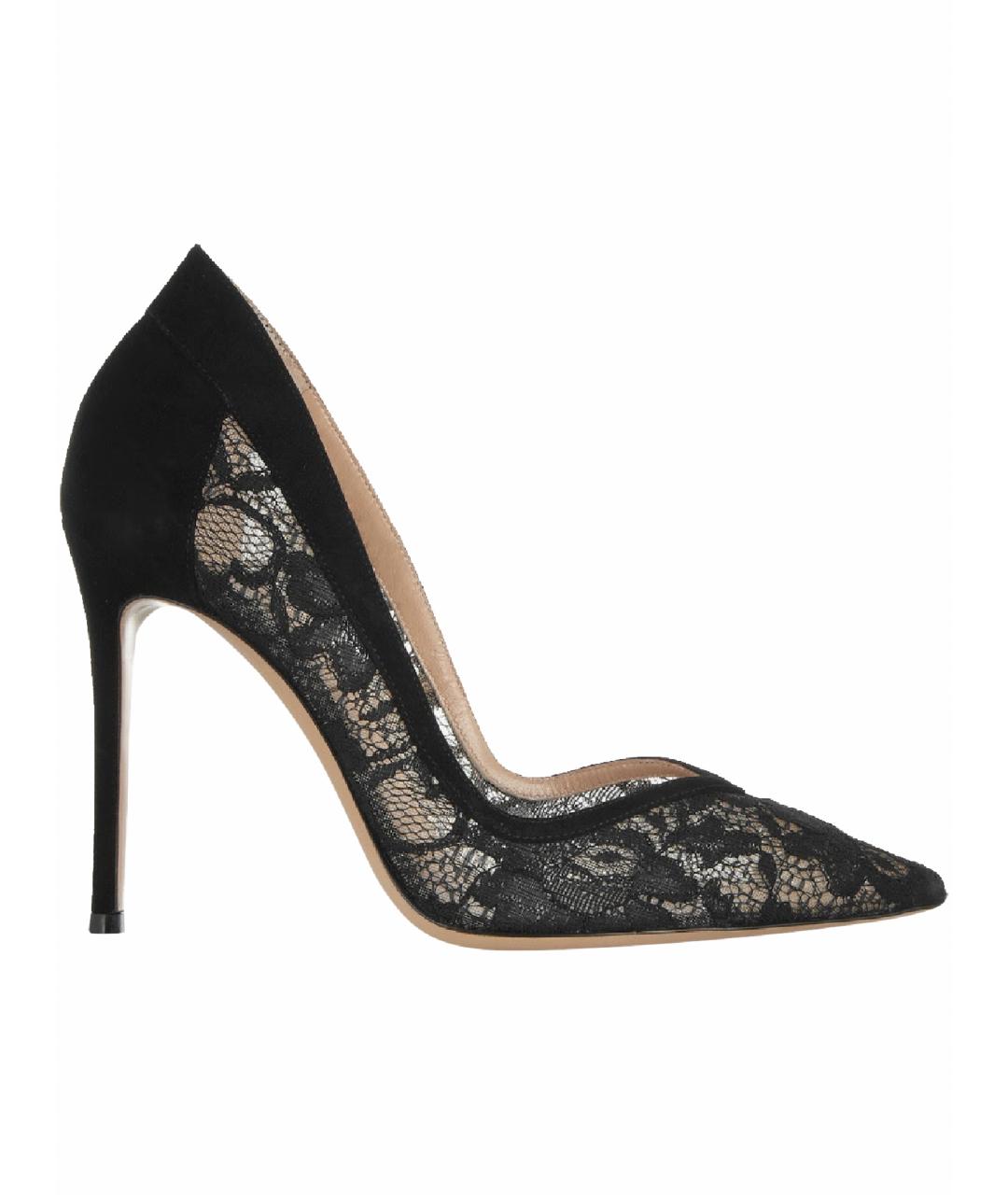 GIANVITO ROSSI Черные текстильные туфли, фото 1