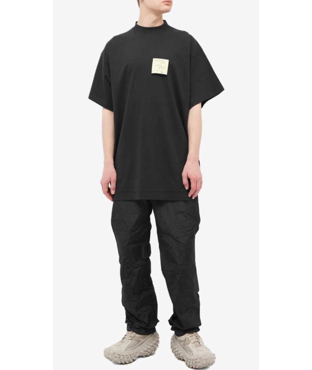 BALENCIAGA Черная хлопковая футболка, фото 6