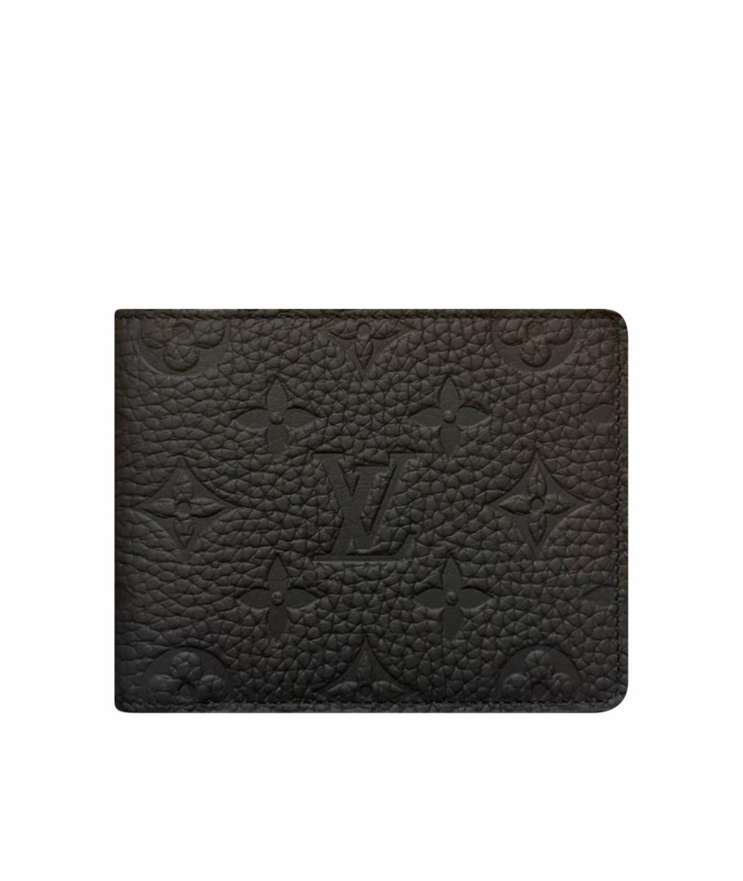 LOUIS VUITTON Черный кожаный кошелек, фото 1