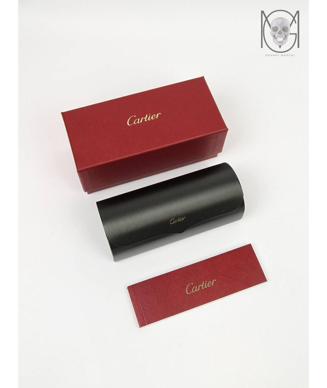 CARTIER Золотые металлические солнцезащитные очки, фото 8