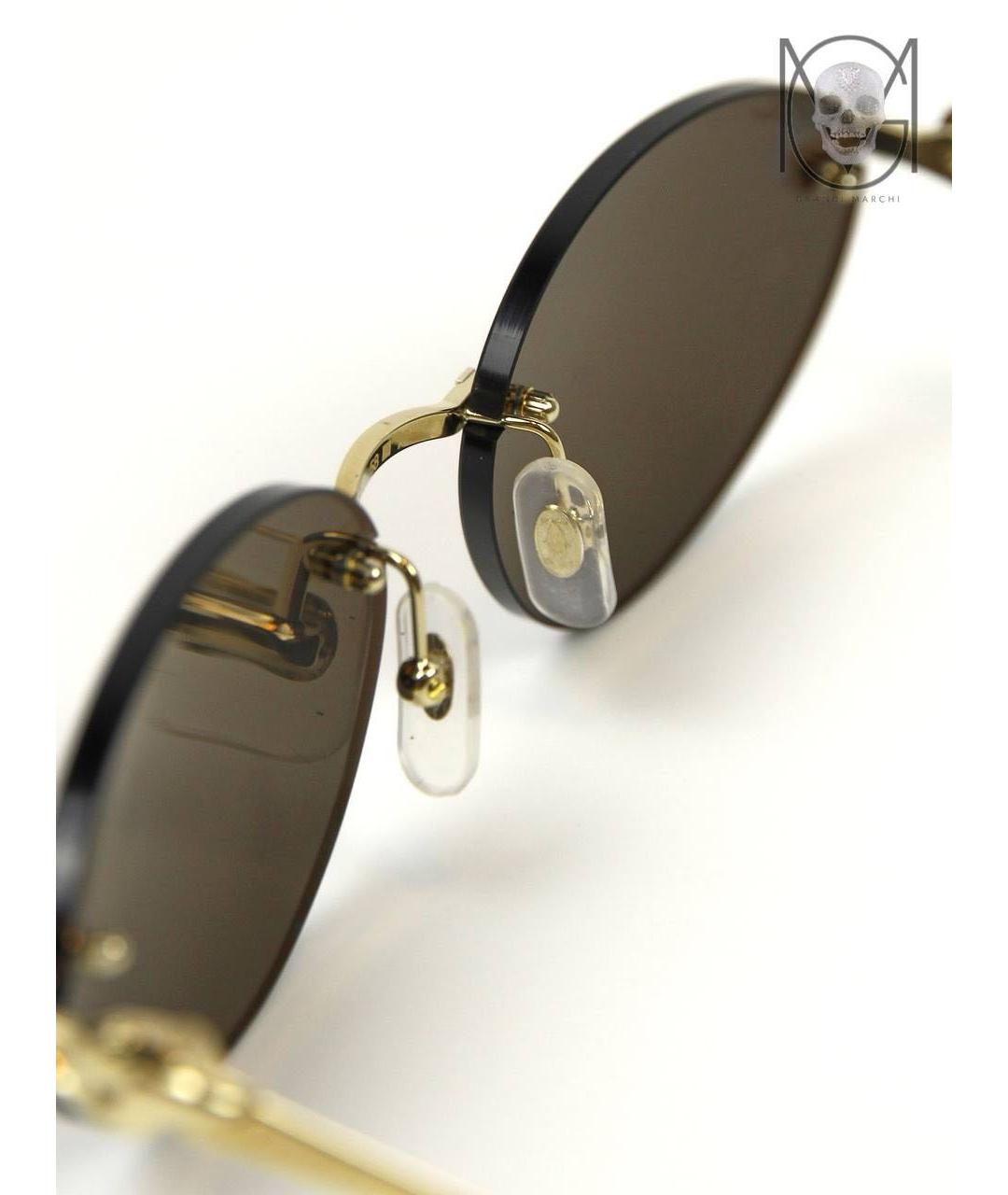 CARTIER Золотые металлические солнцезащитные очки, фото 5