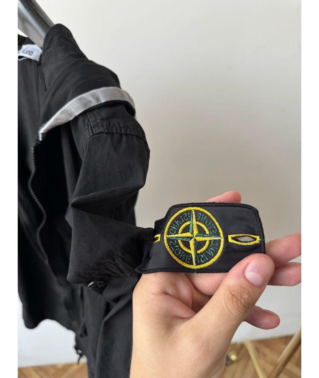 STONE ISLAND Черная хлопковая куртка, фото 6