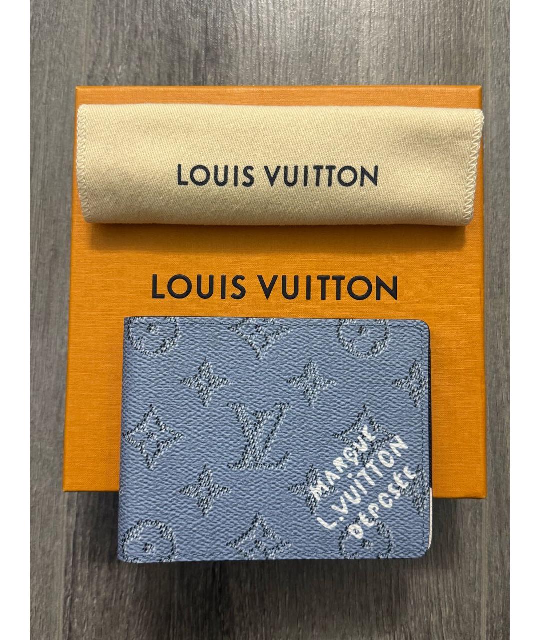 LOUIS VUITTON Голубой кошелек, фото 7
