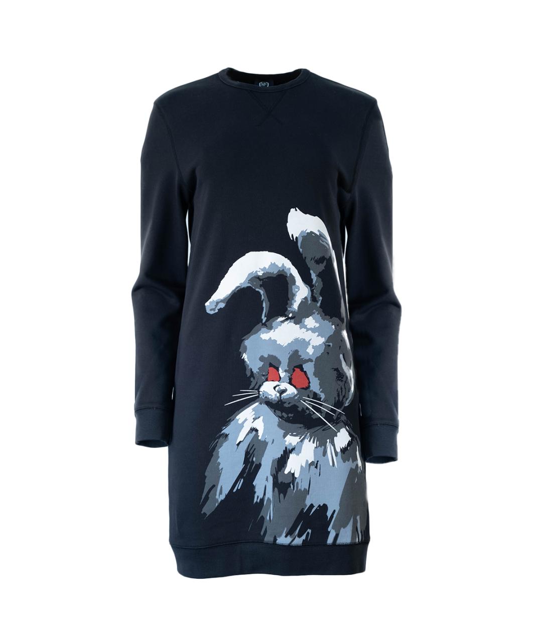MCQ ALEXANDER MCQUEEN Черное хлопковое повседневное платье, фото 1