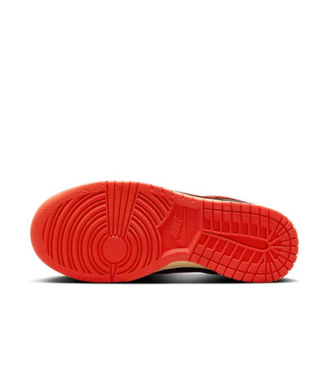 NIKE Коричневые кожаные низкие кроссовки / кеды, фото 6