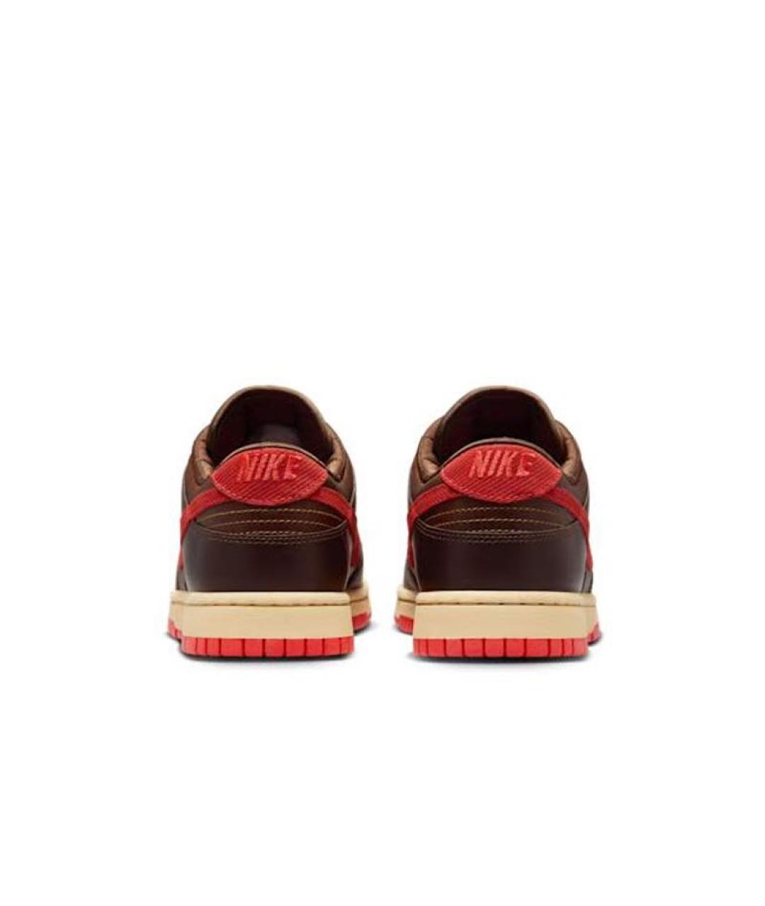 NIKE Коричневые кожаные низкие кроссовки / кеды, фото 5