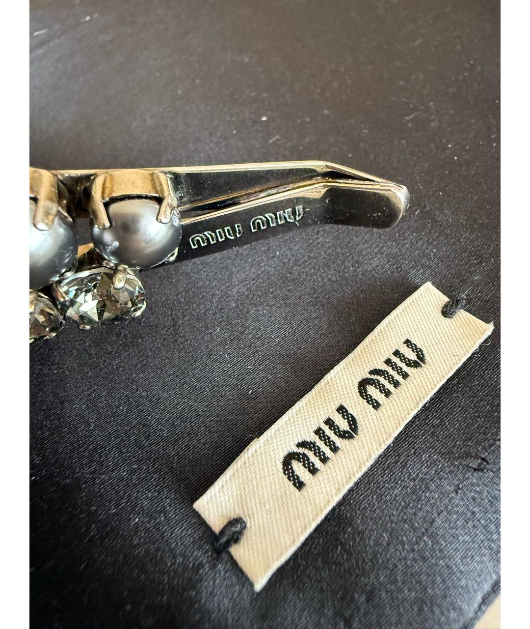 MIU MIU Серебрянный ободок, фото 4