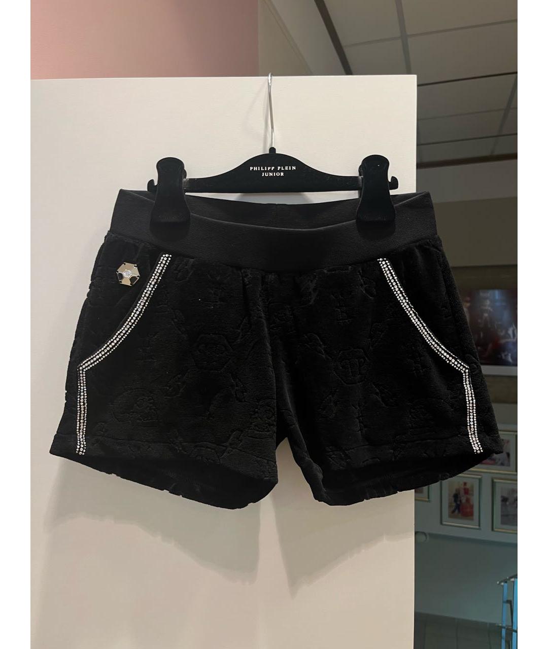 PHILIPP PLEIN Черные хлопковые брюки и шорты, фото 6