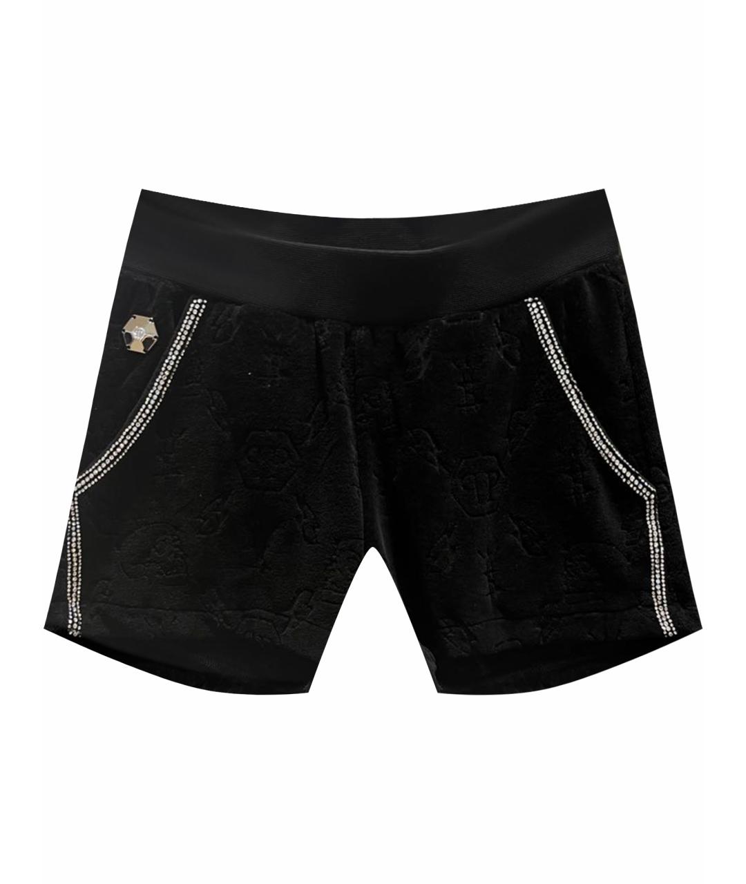 PHILIPP PLEIN Черные хлопковые брюки и шорты, фото 1
