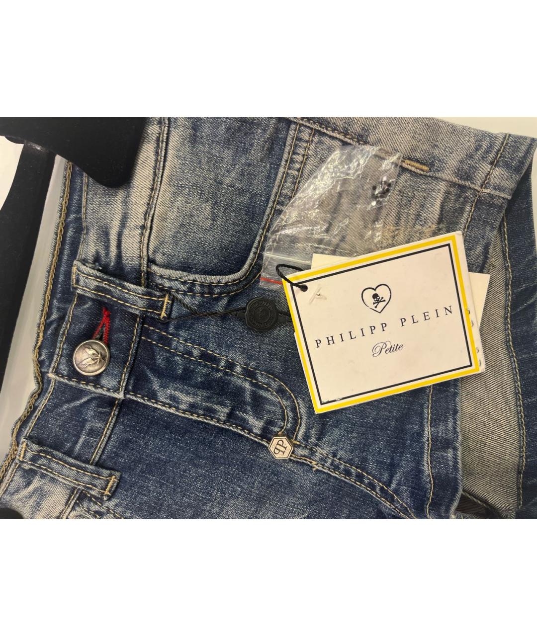 PHILIPP PLEIN Синие хлопковые брюки и шорты, фото 6
