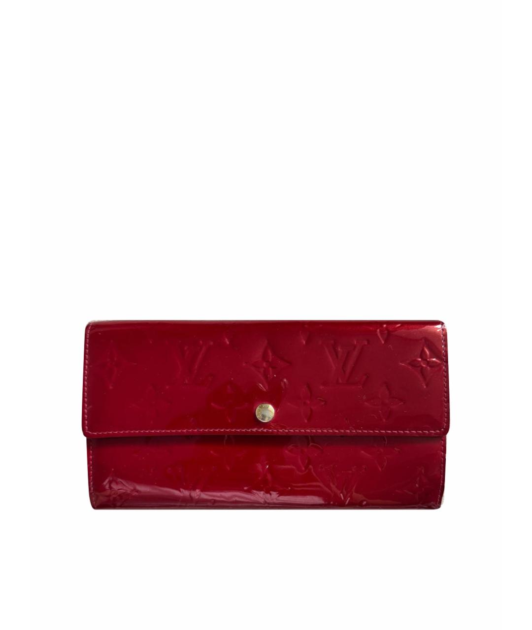 LOUIS VUITTON Красный кошелек из лакированной кожи, фото 1