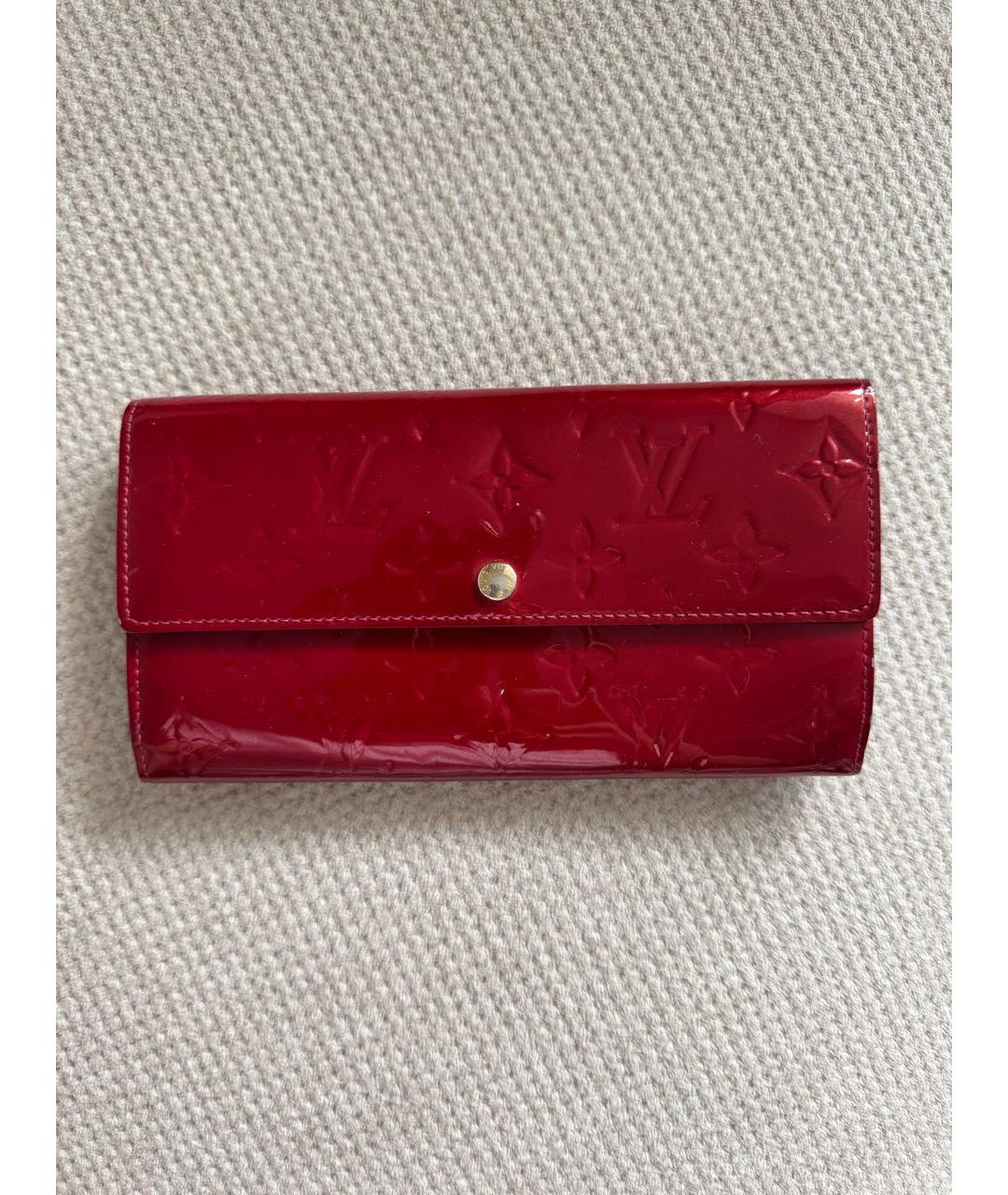 LOUIS VUITTON Красный кошелек из лакированной кожи, фото 9