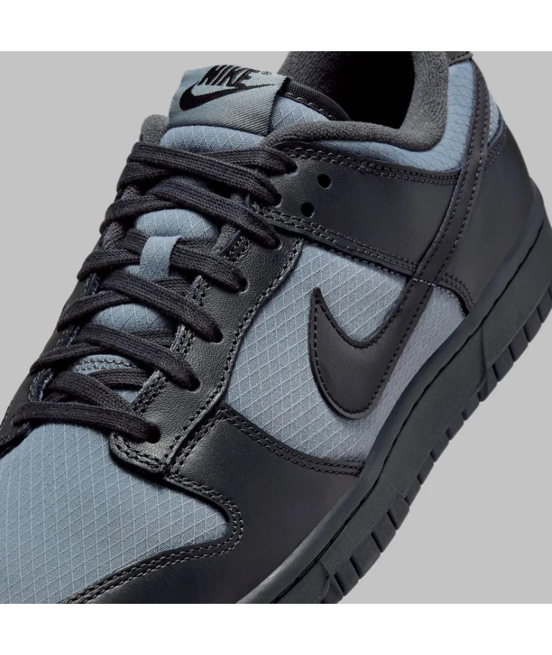 NIKE Черные кожаные низкие кроссовки / кеды, фото 5