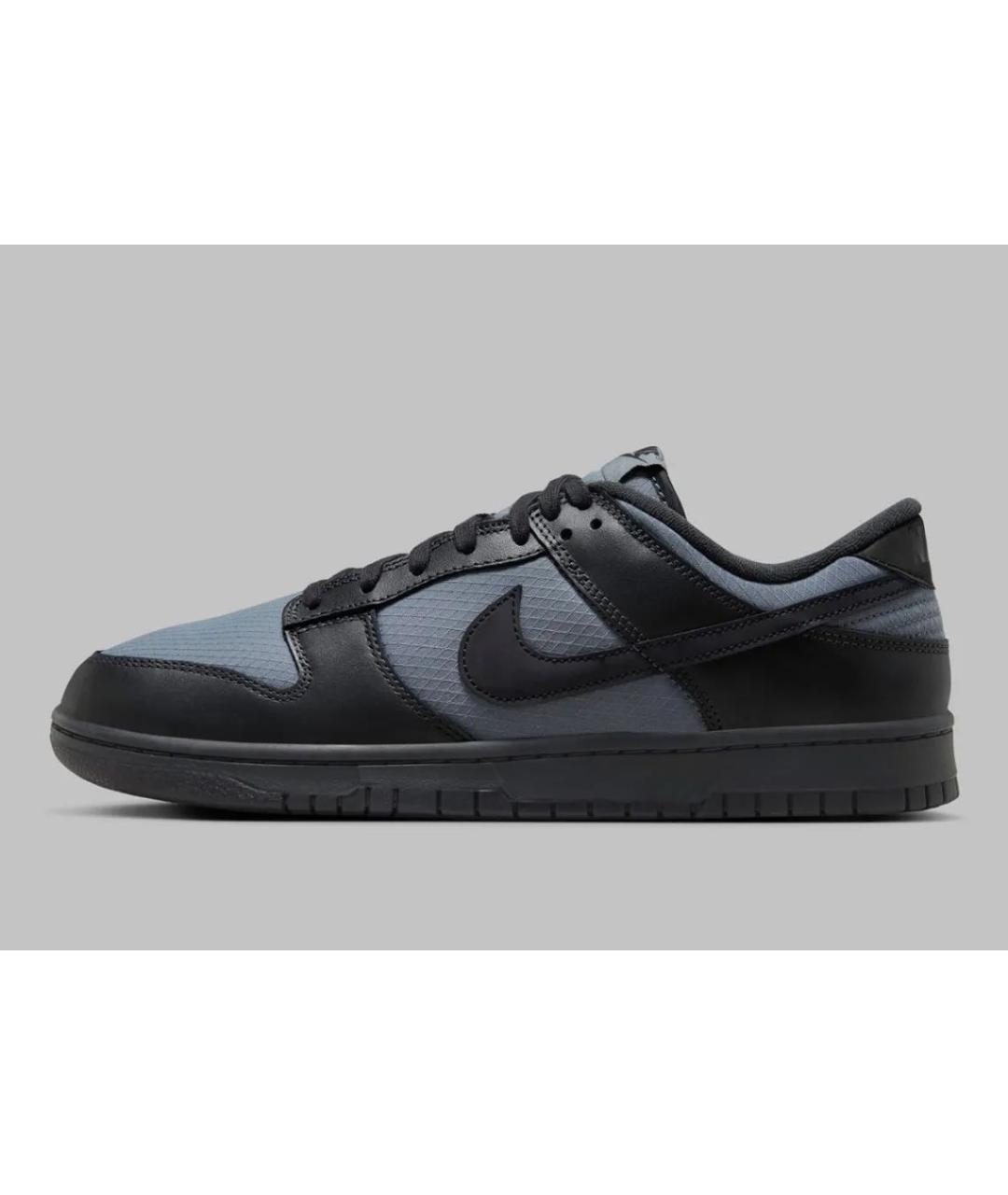 NIKE Черные кожаные низкие кроссовки / кеды, фото 2