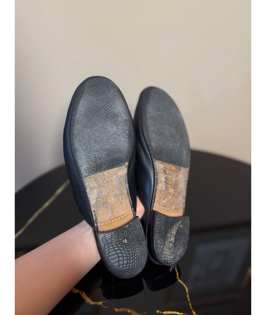 GUCCI Черные кожаные мюли, фото 5