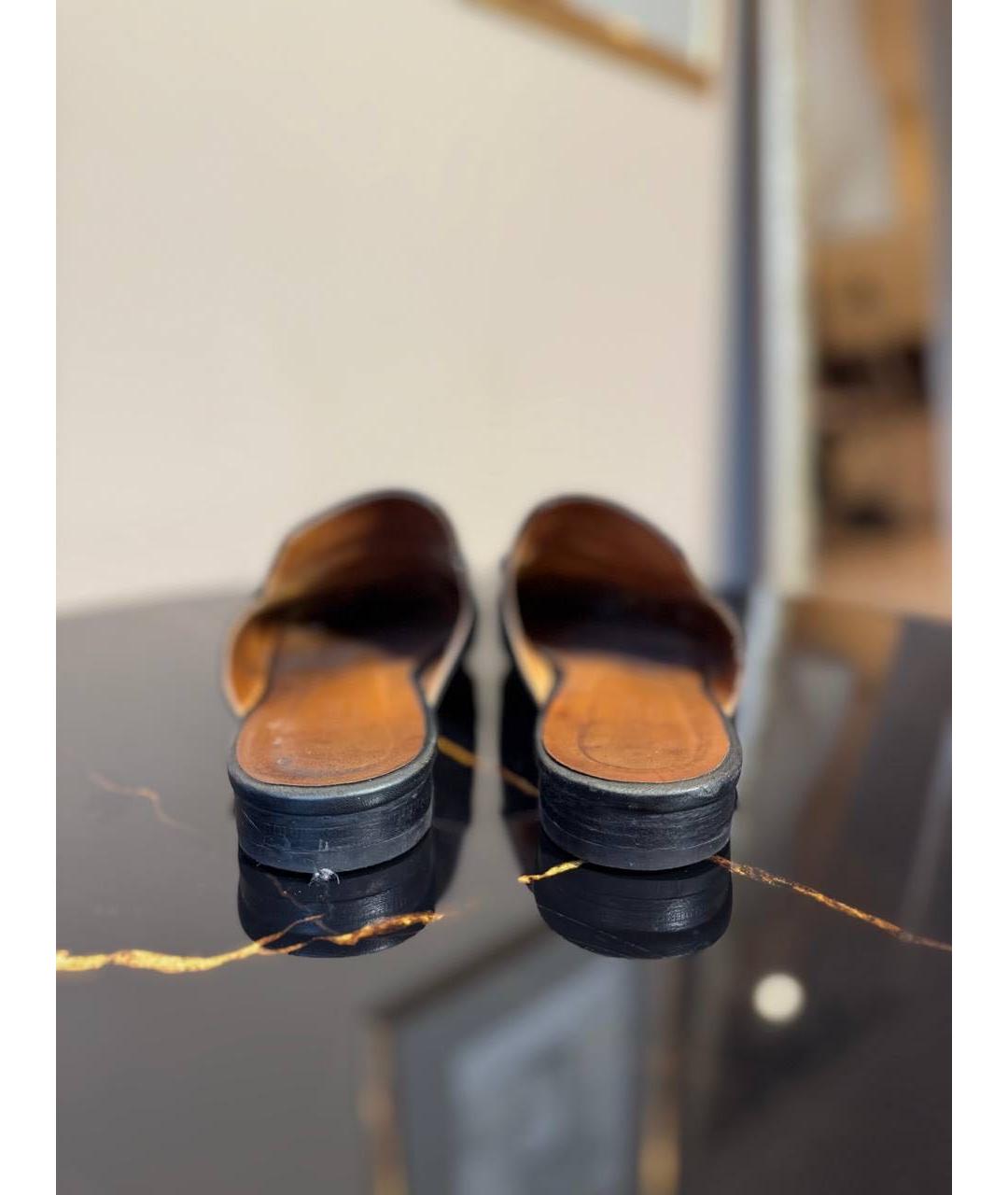 GUCCI Черные кожаные мюли, фото 4