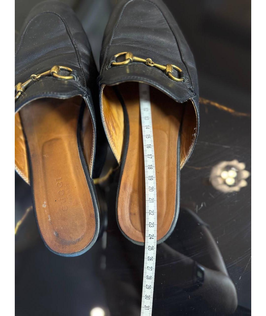 GUCCI Черные кожаные мюли, фото 7