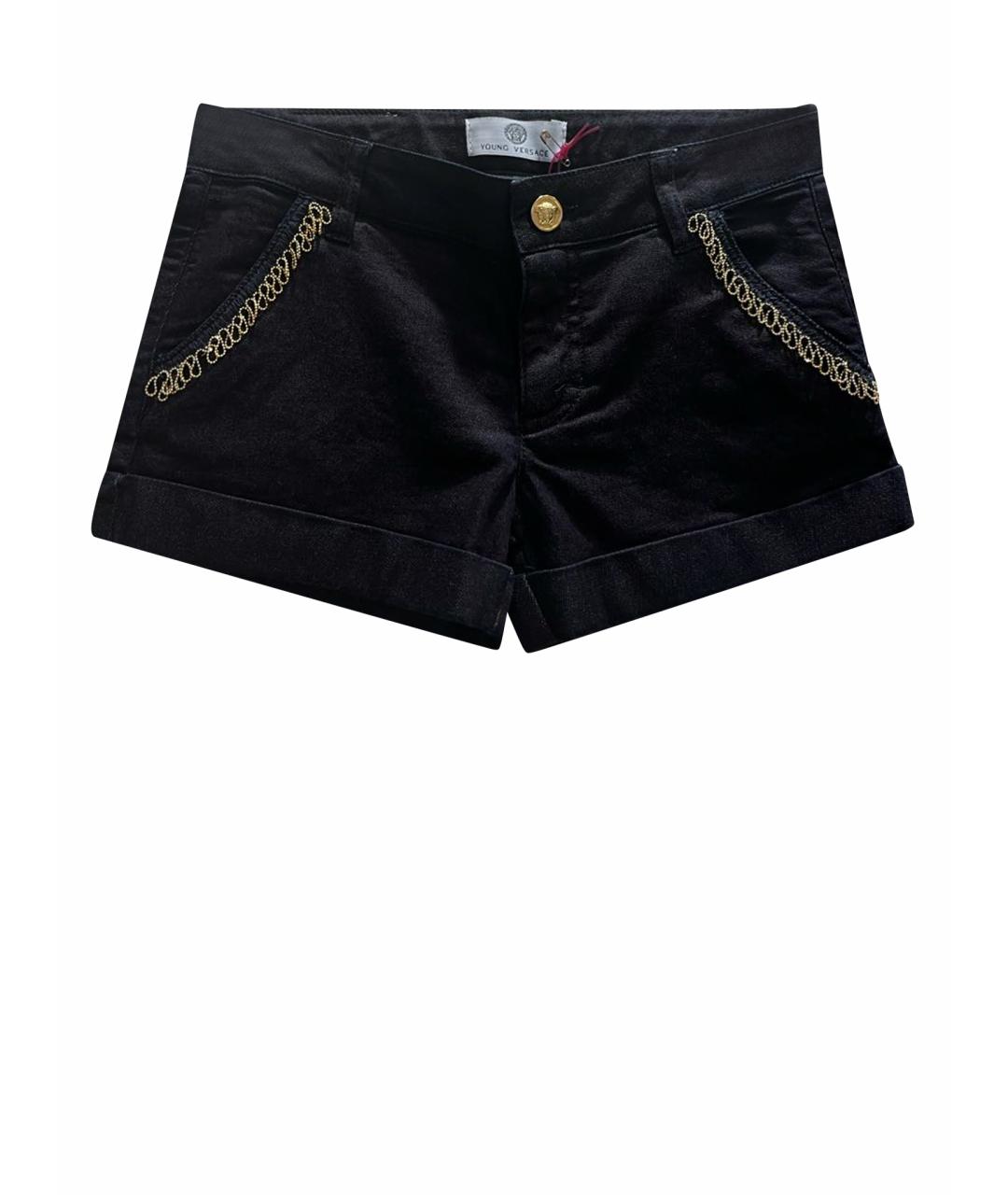 VERSACE Темно-синие хлопковые брюки и шорты, фото 1