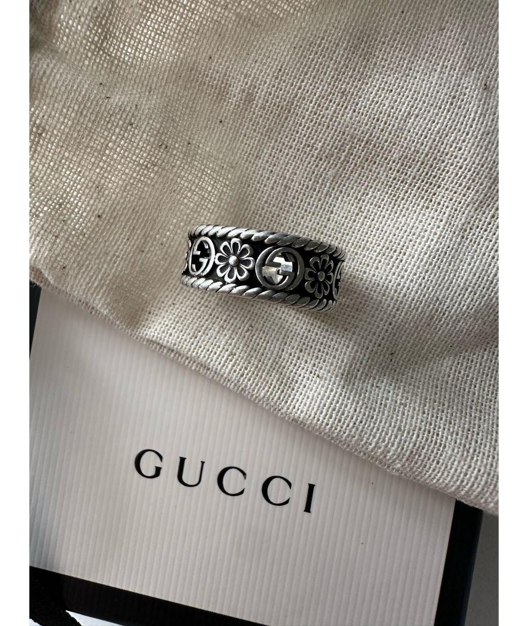 GUCCI Серебряное серебряное кольцо, фото 2