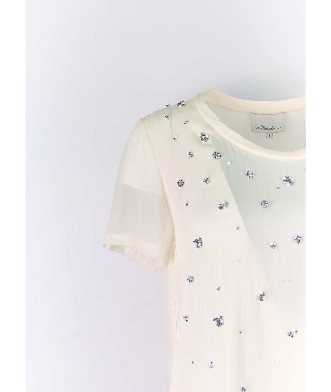 3.1 PHILLIP LIM Белая шелковая блузы, фото 2