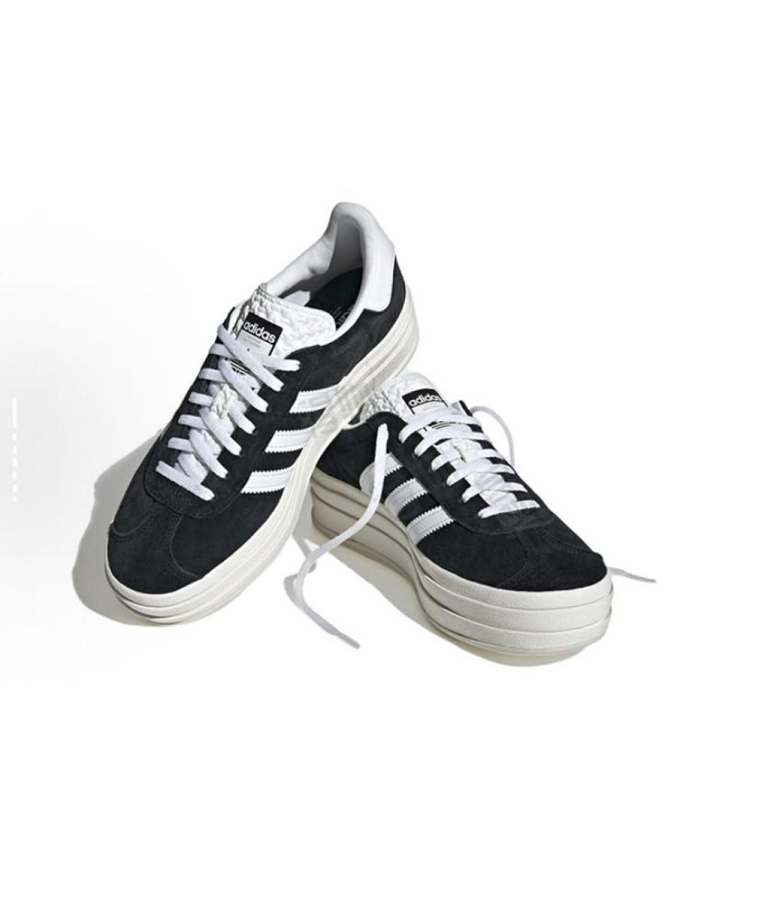 ADIDAS Черные замшевые низкие кроссовки / кеды, фото 4