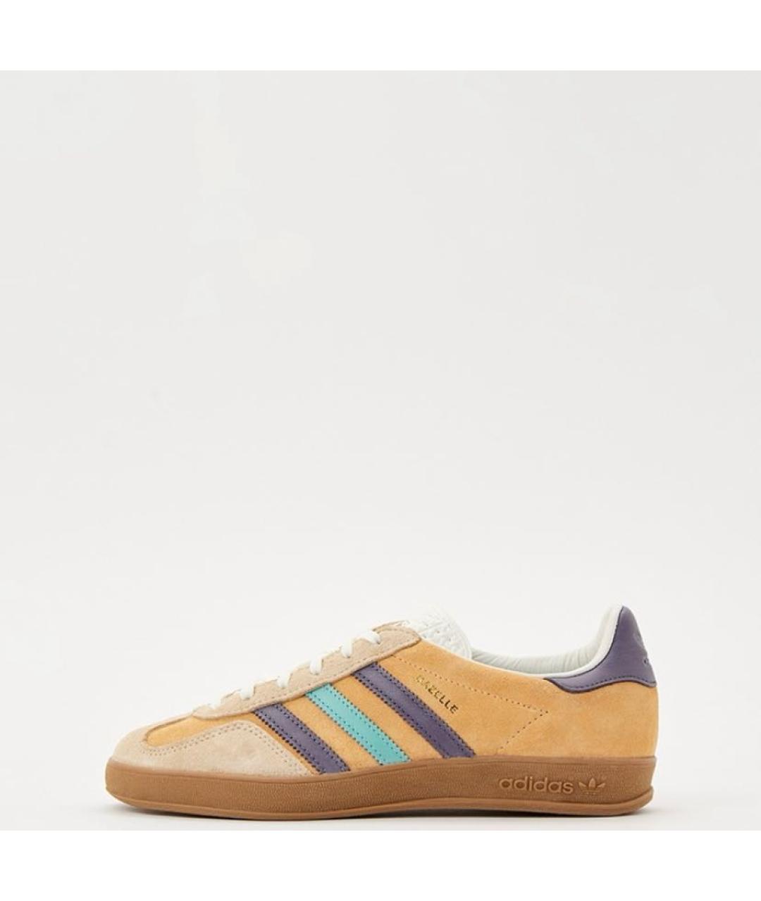 ADIDAS Оранжевое замшевые низкие кроссовки / кеды, фото 2