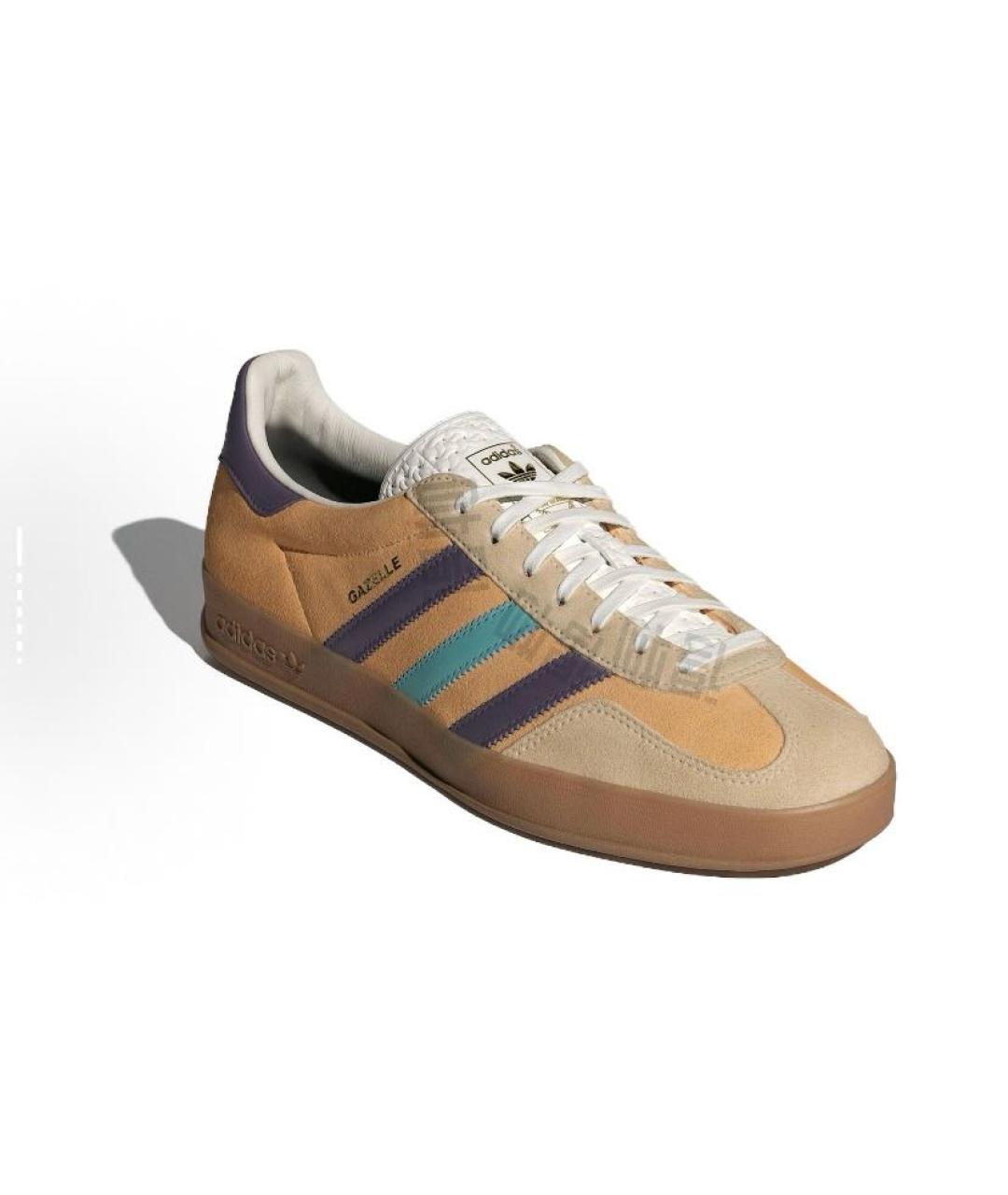 ADIDAS Оранжевое замшевые низкие кроссовки / кеды, фото 4