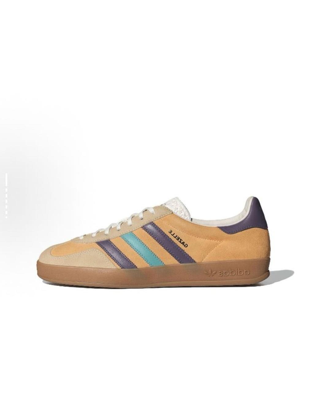 ADIDAS Оранжевое замшевые низкие кроссовки / кеды, фото 3