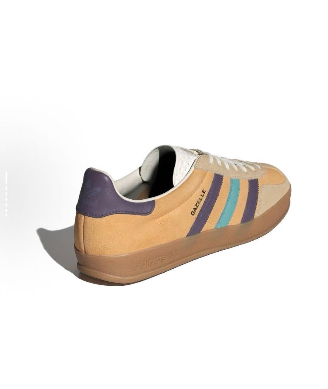 ADIDAS Оранжевое замшевые низкие кроссовки / кеды, фото 5
