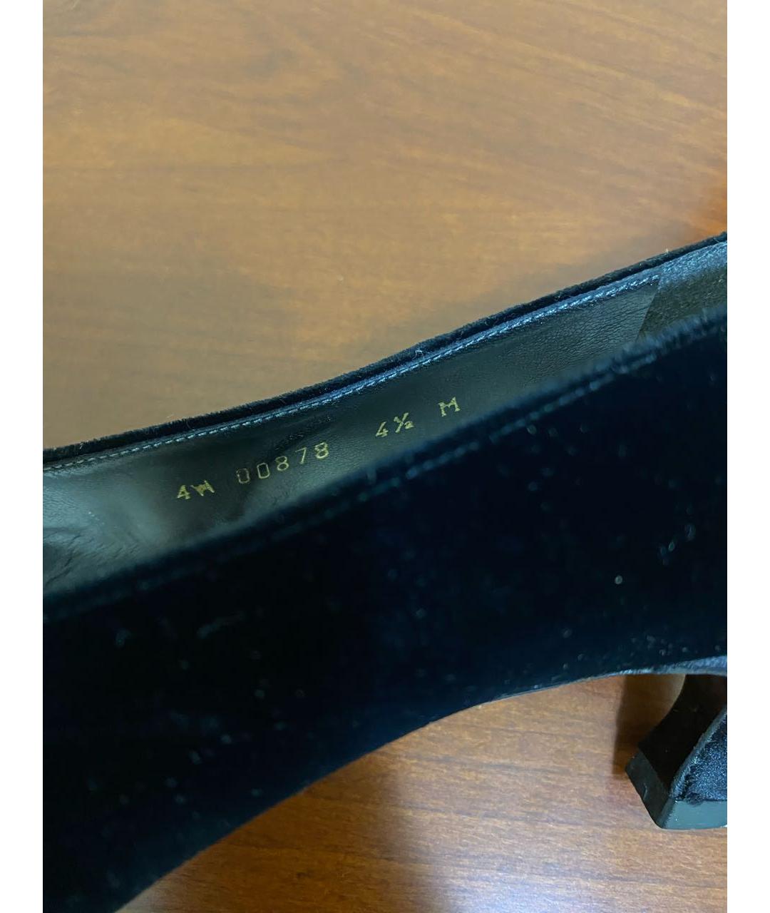 STUART WEITZMAN Черные бархатные туфли, фото 6