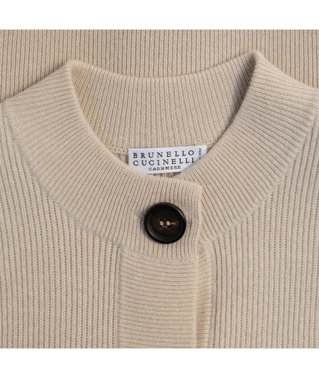 BRUNELLO CUCINELLI Бежевая кашемировая жилетка, фото 3