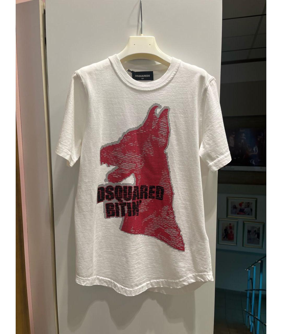 DSQUARED2 KIDS Белый хлопковый детская футболка / топ, фото 6