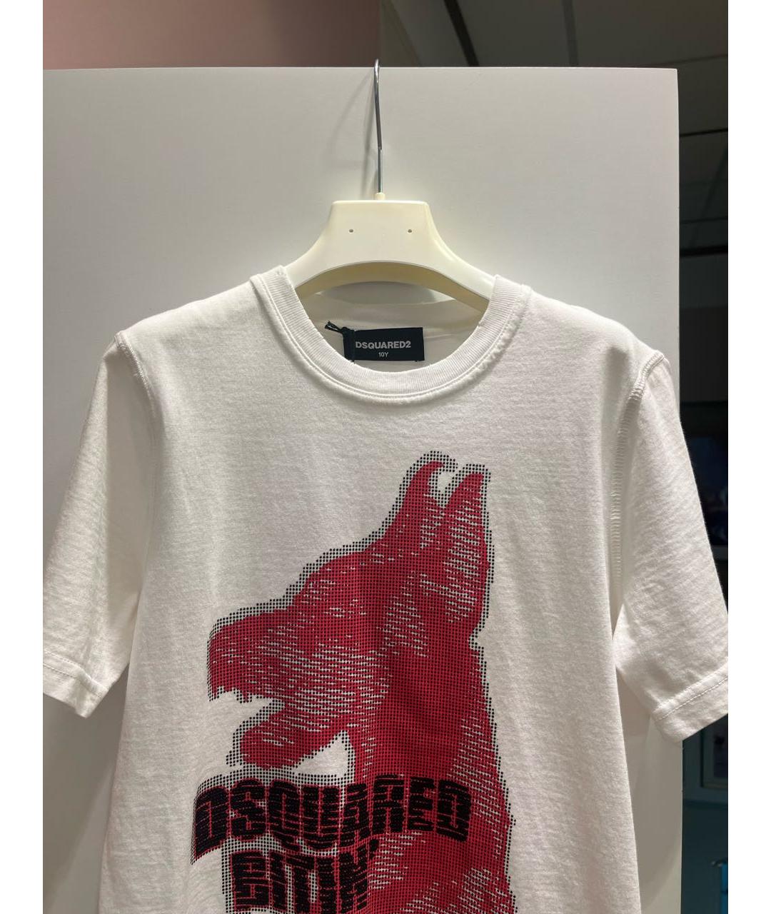 DSQUARED2 KIDS Белый хлопковый детская футболка / топ, фото 3