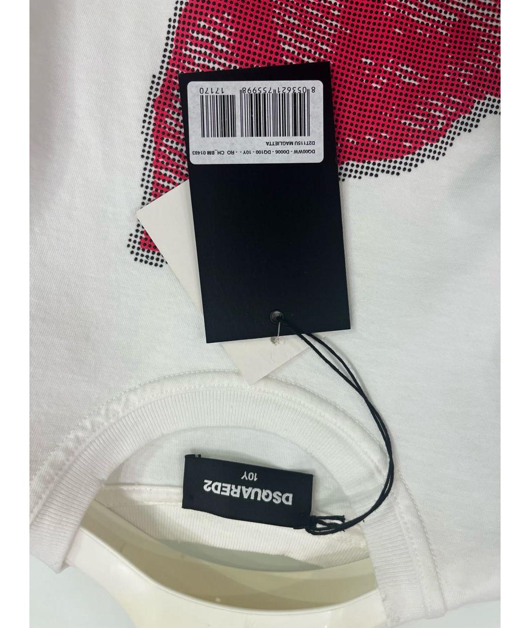 DSQUARED2 KIDS Белый хлопковый детская футболка / топ, фото 5