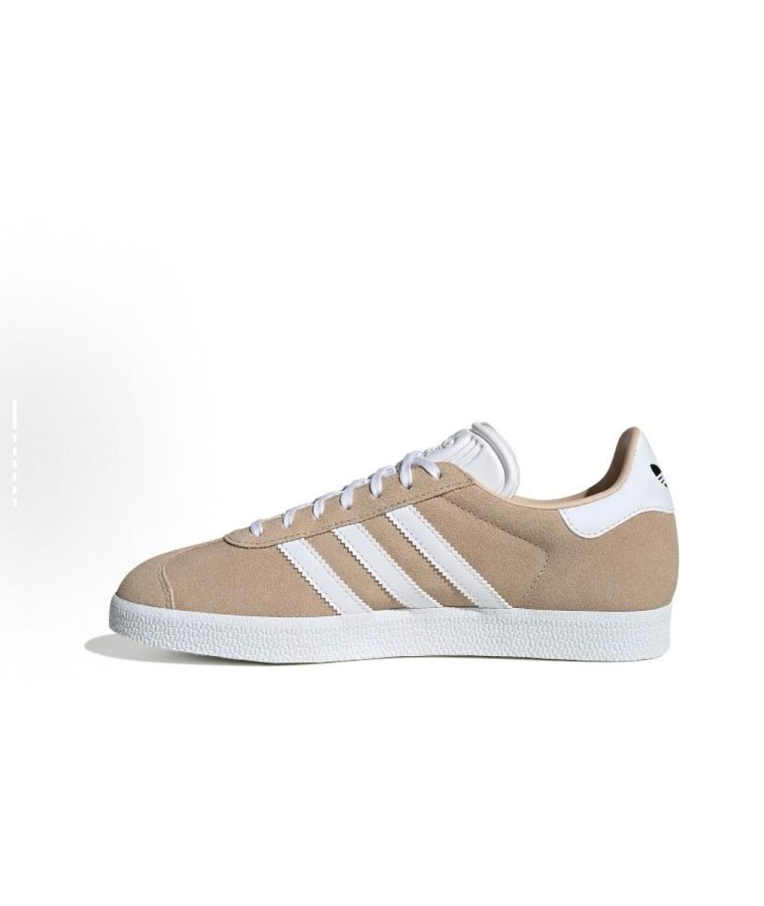 ADIDAS Бежевые замшевые низкие кроссовки / кеды, фото 2