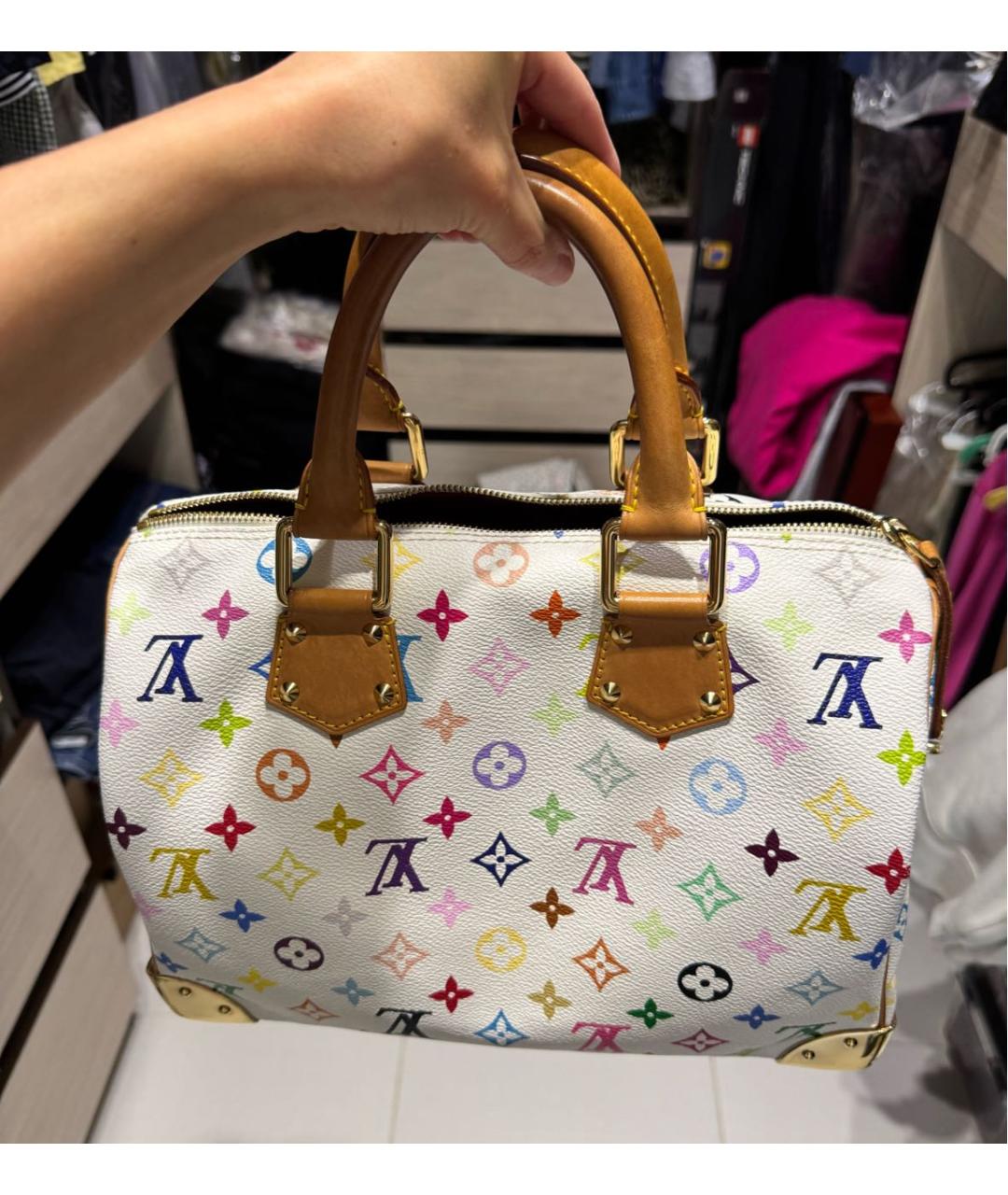 LOUIS VUITTON Белая сумка с короткими ручками, фото 3