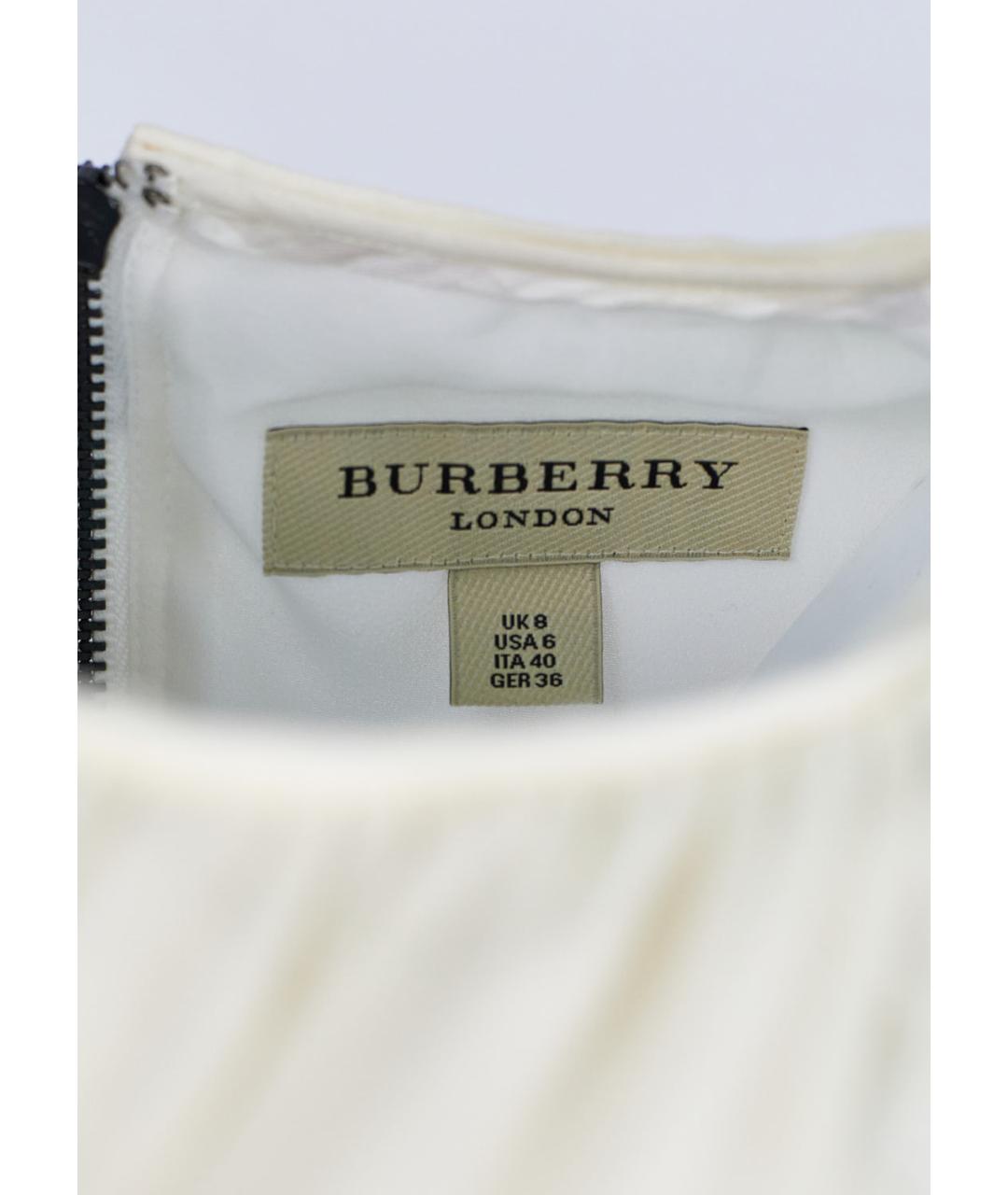 BURBERRY Белая шелковая блузы, фото 5