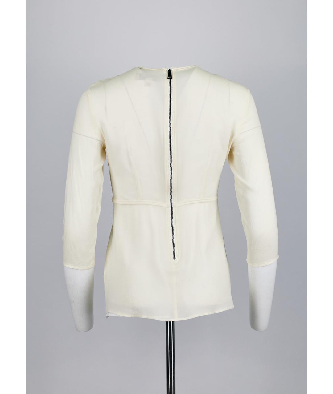 BURBERRY Белая шелковая блузы, фото 4