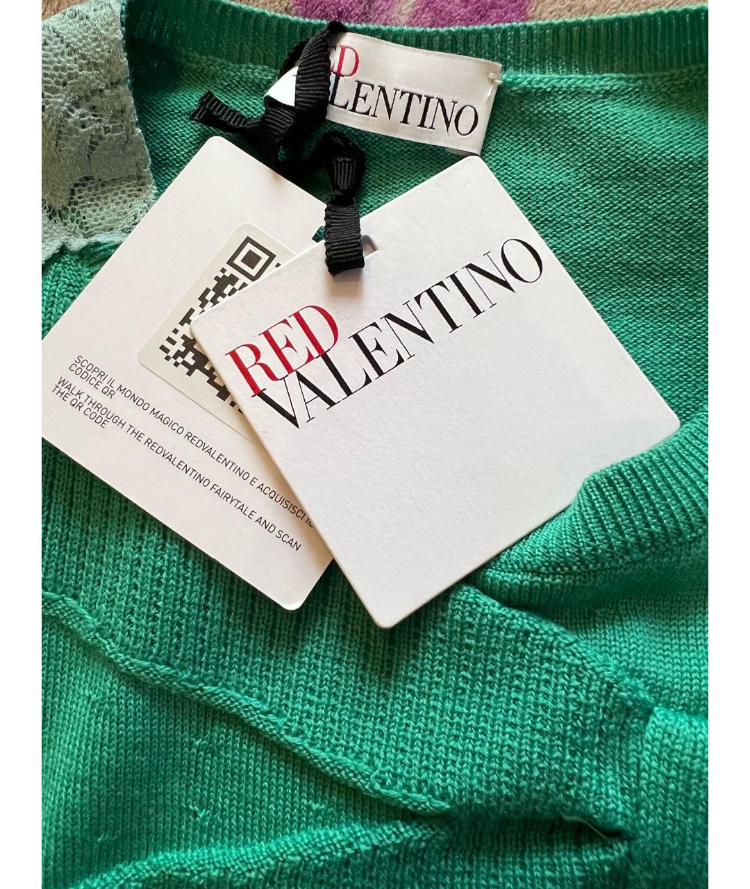 RED VALENTINO Зеленый вискозный джемпер / свитер, фото 2