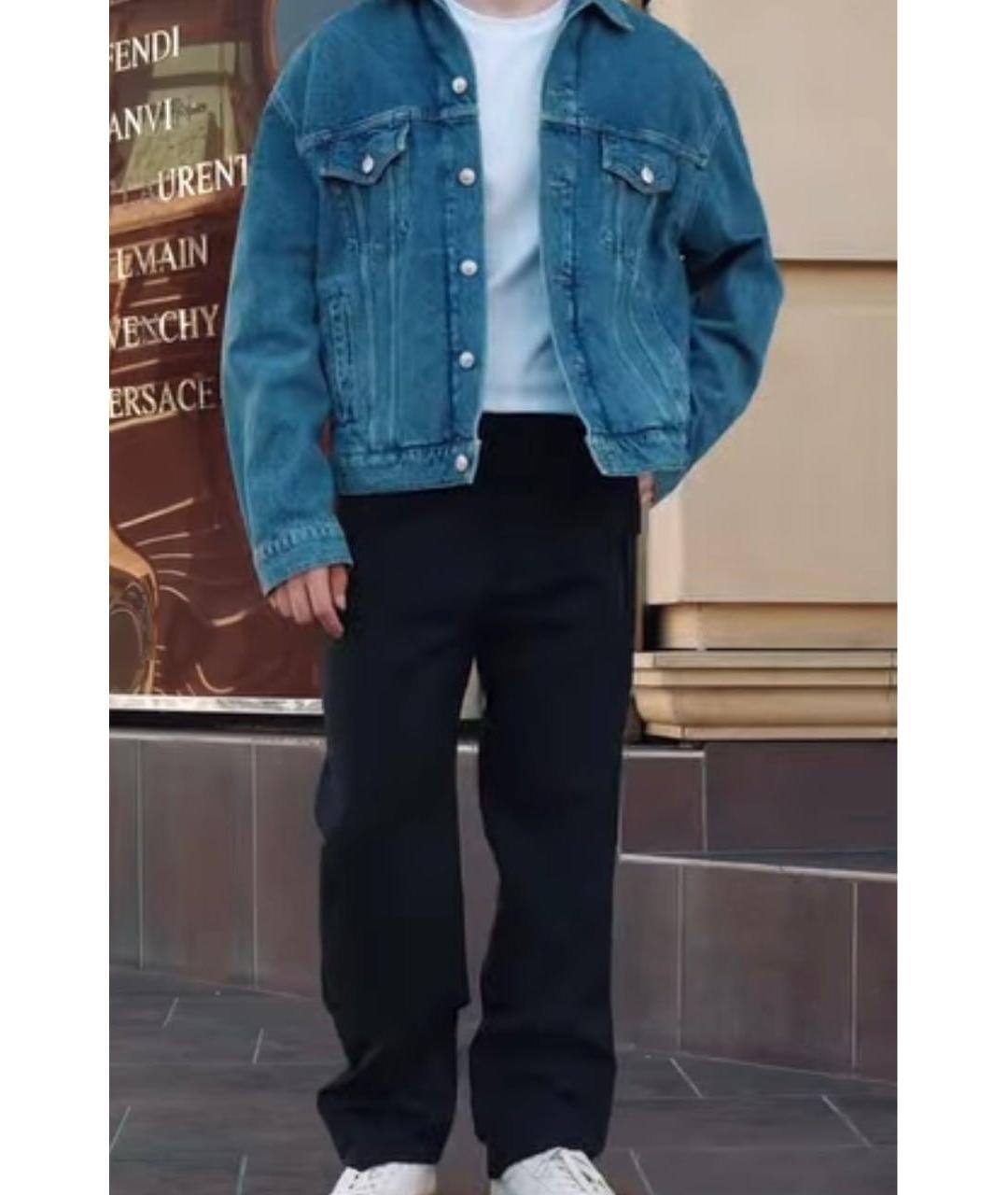 BALENCIAGA Голубая деним куртка, фото 3