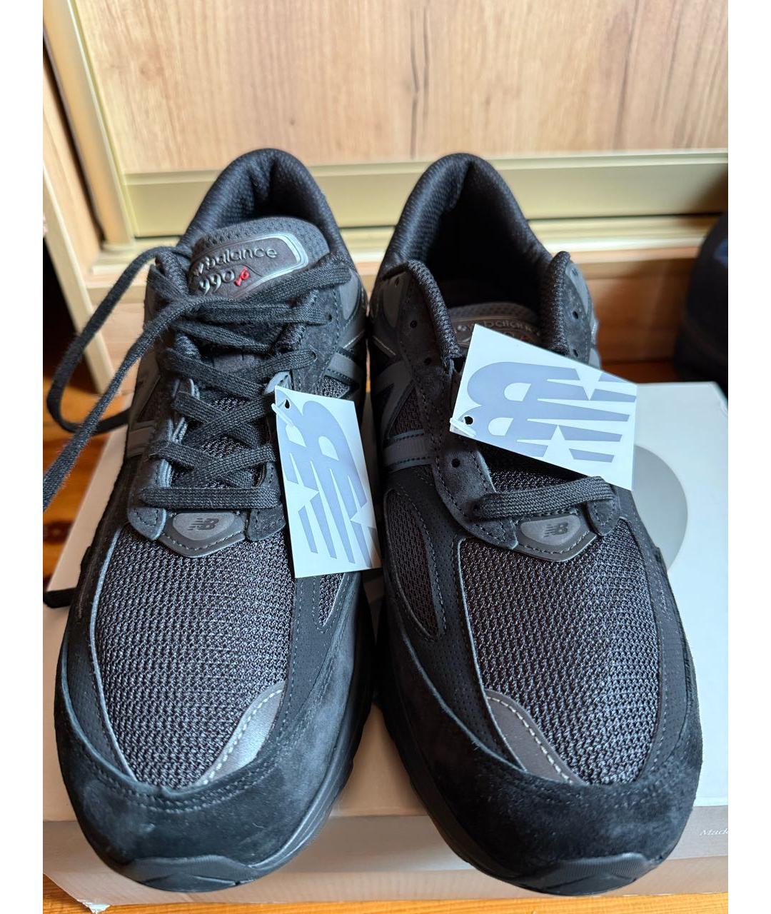 NEW BALANCE Черные замшевые низкие кроссовки / кеды, фото 2