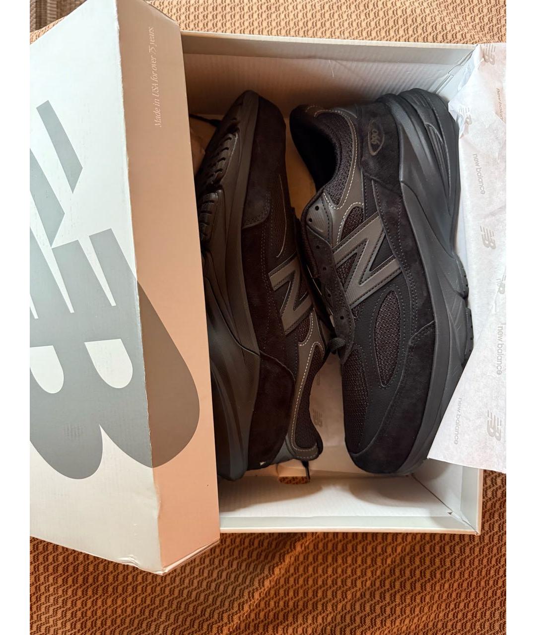 NEW BALANCE Черные замшевые низкие кроссовки / кеды, фото 5