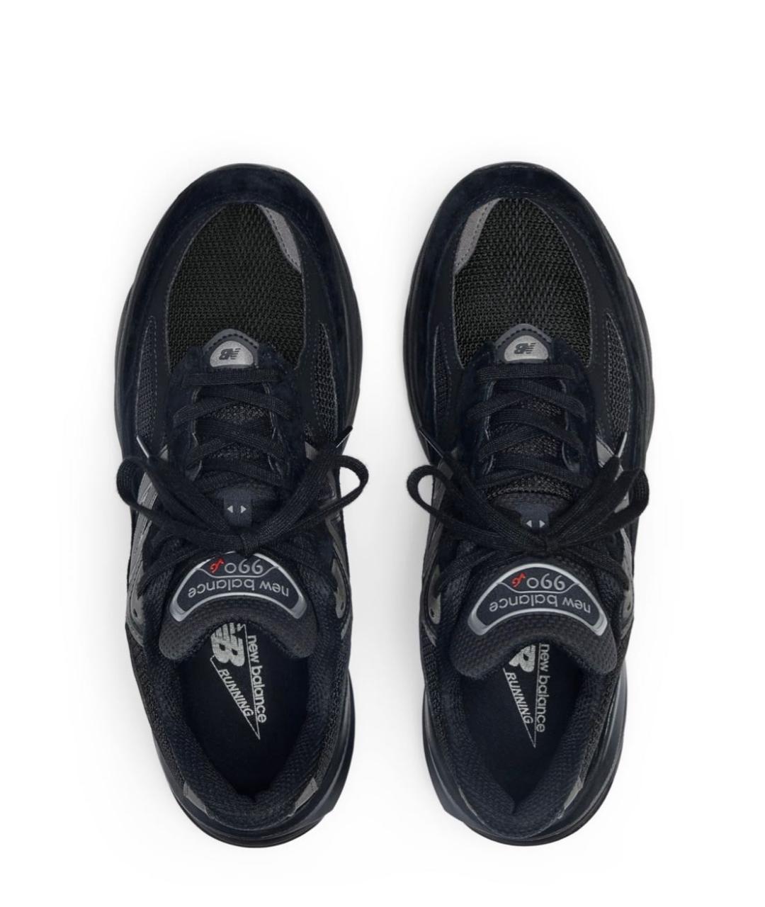 NEW BALANCE Черные замшевые низкие кроссовки / кеды, фото 3