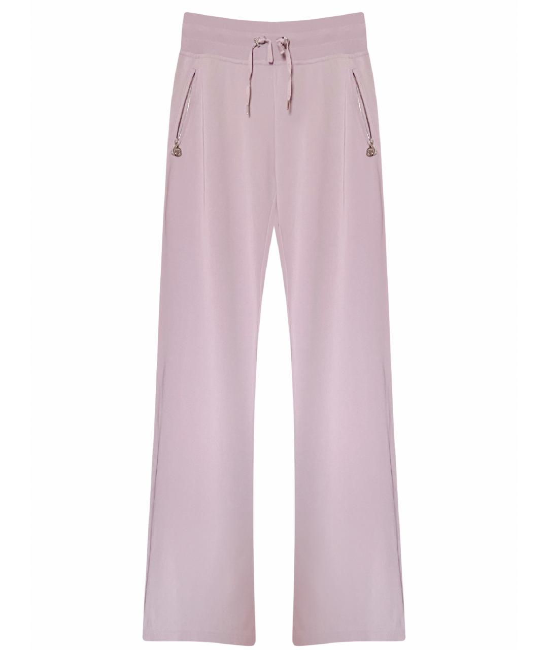 BLUMARINE Розовые вискозные брюки широкие, фото 1