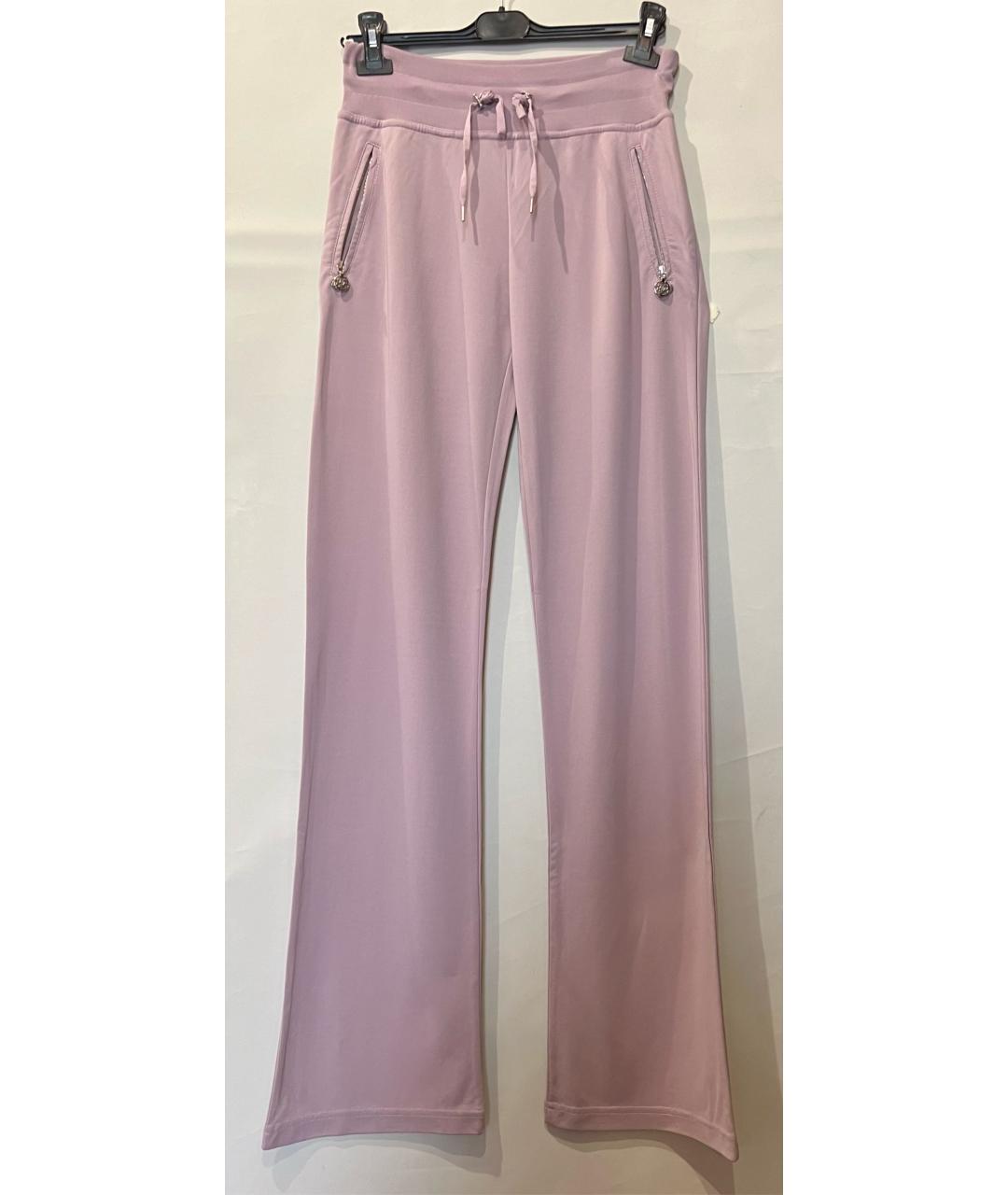 BLUMARINE Розовые вискозные брюки широкие, фото 6