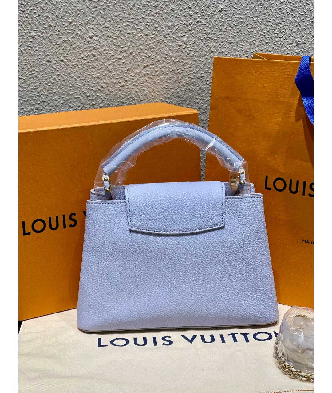 LOUIS VUITTON Фиолетовая кожаная сумка тоут, фото 7