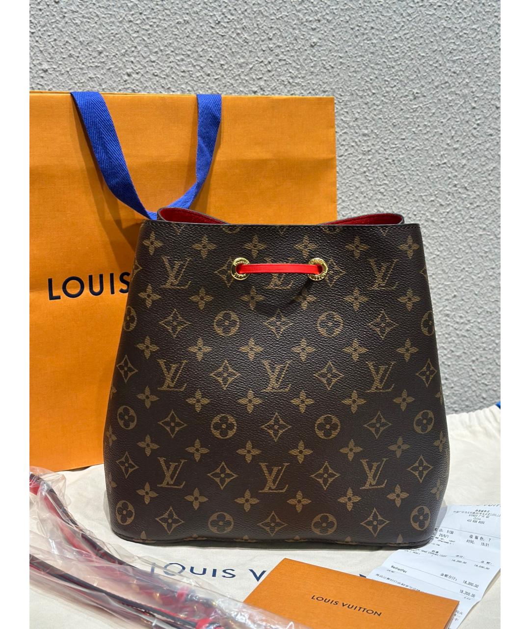LOUIS VUITTON Коричневая сумка тоут, фото 5