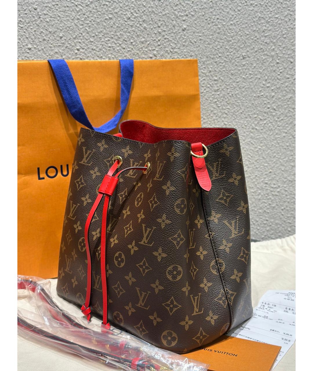 LOUIS VUITTON Коричневая сумка тоут, фото 3