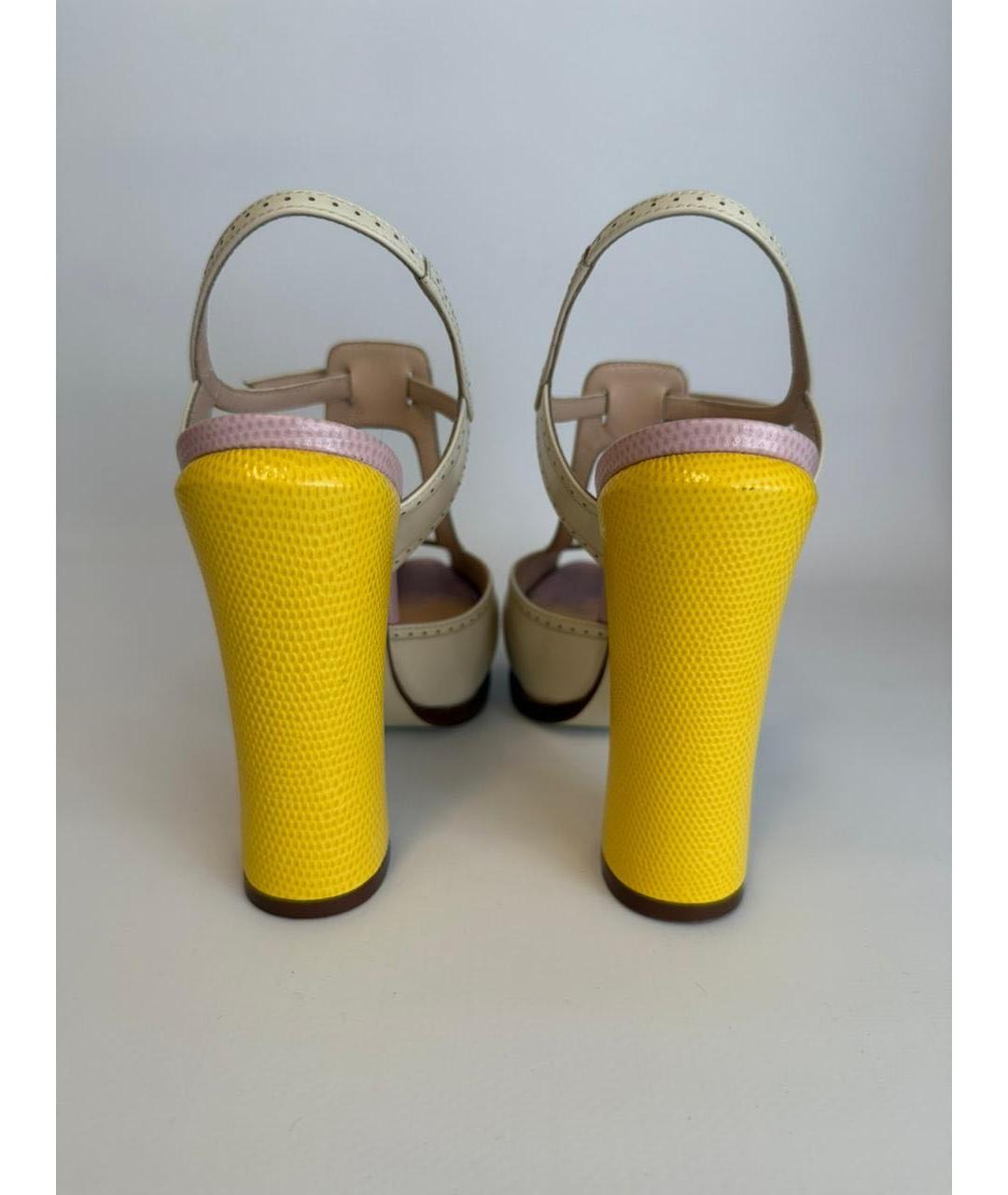 FENDI Мульти кожаные босоножки, фото 4