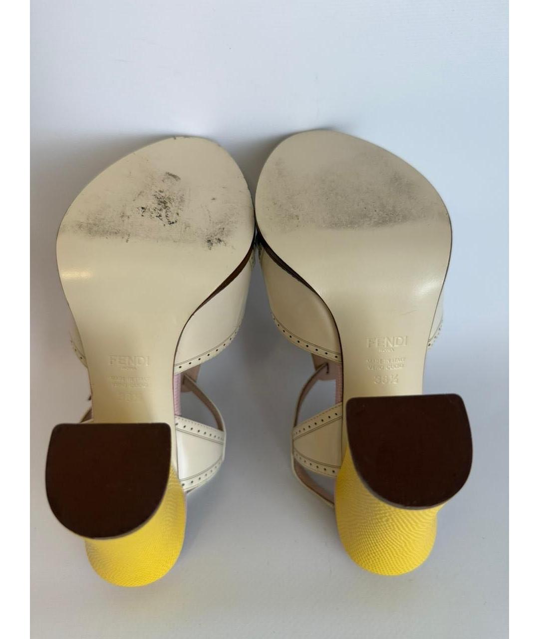 FENDI Мульти кожаные босоножки, фото 3